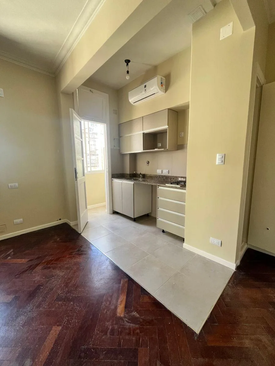 Bright studio, open courtyard view