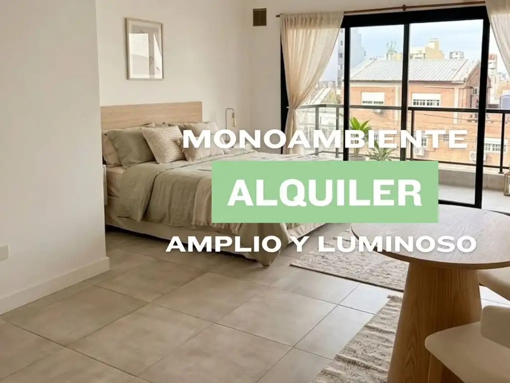 Monoambiente con balcón al frente