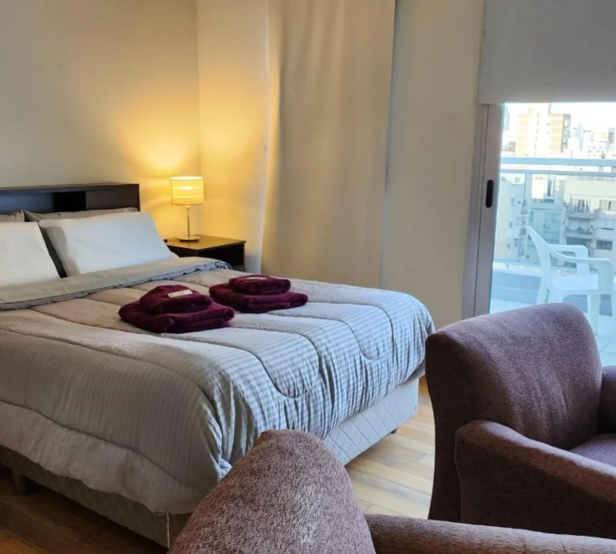 Furnished studio with balcony terrace