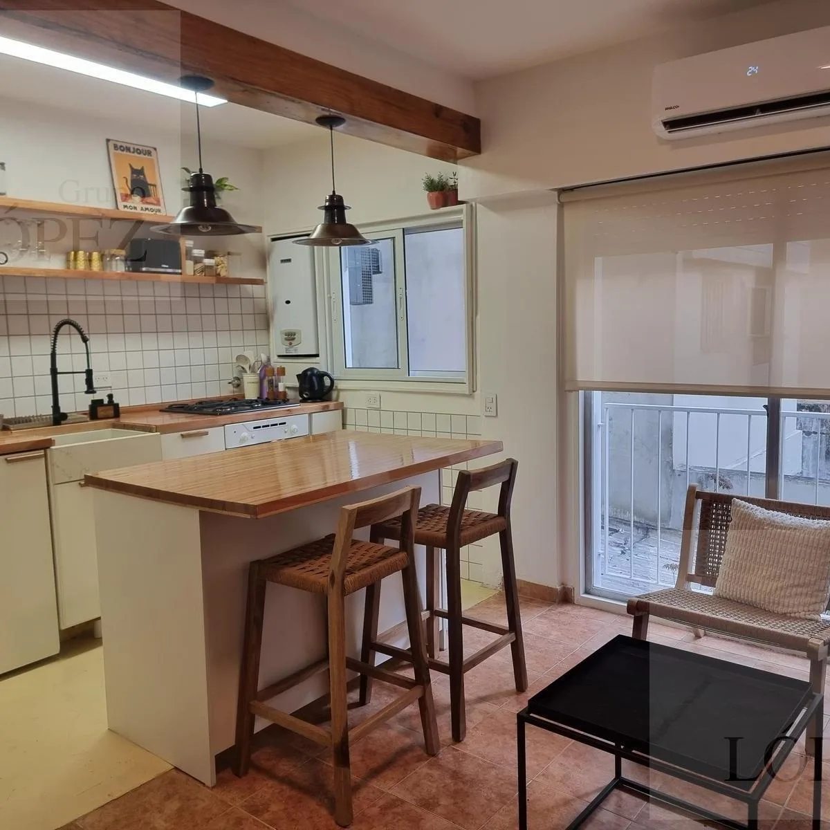 2 ambientes con terraza en Olivos