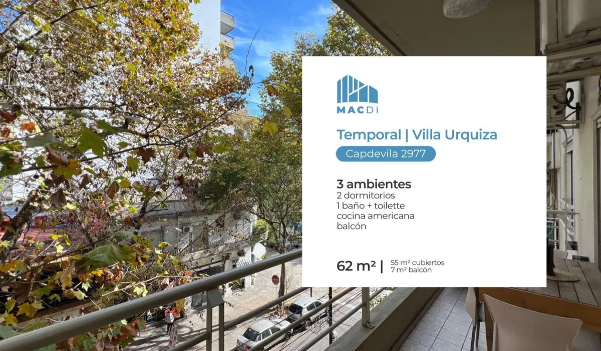Excelente Dpto. 3 Ambientes En Alquiler Con Balcón Al Frente