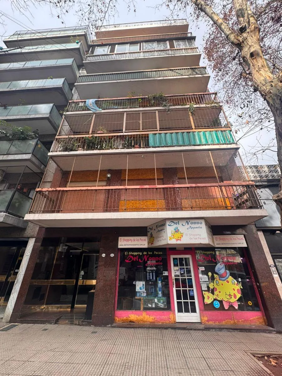 Departamento lateral con balcón francés