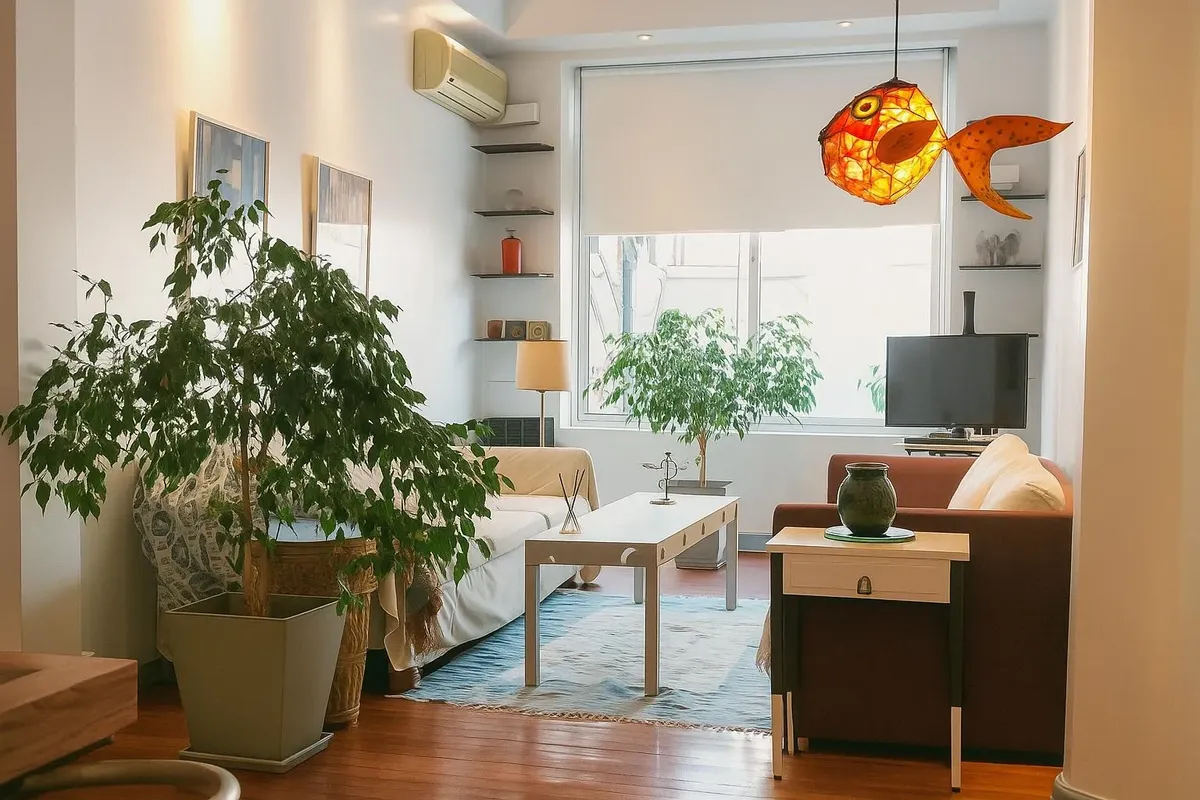 2BR apartment quiet rear-facing