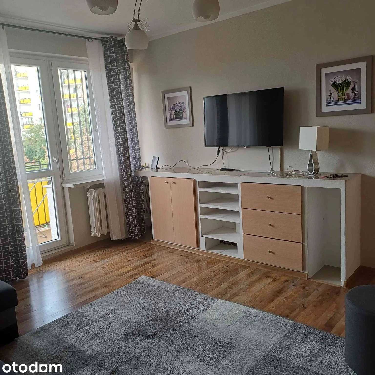 45 m² apartment with balcony, living_room