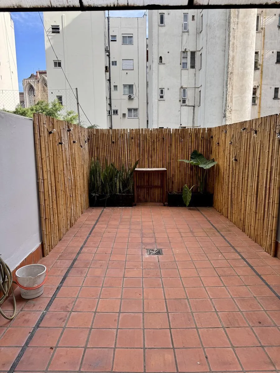 Linidisimo Monoambiente en Alquiler en Recoleta con Patio, Amoblado con Cochera Optativa