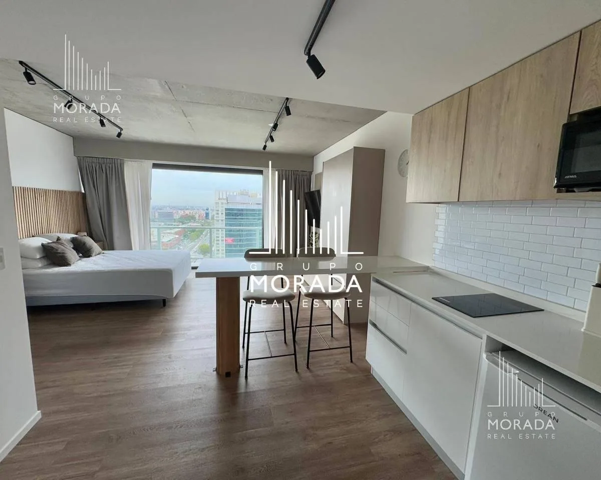 Studio with balcony and view