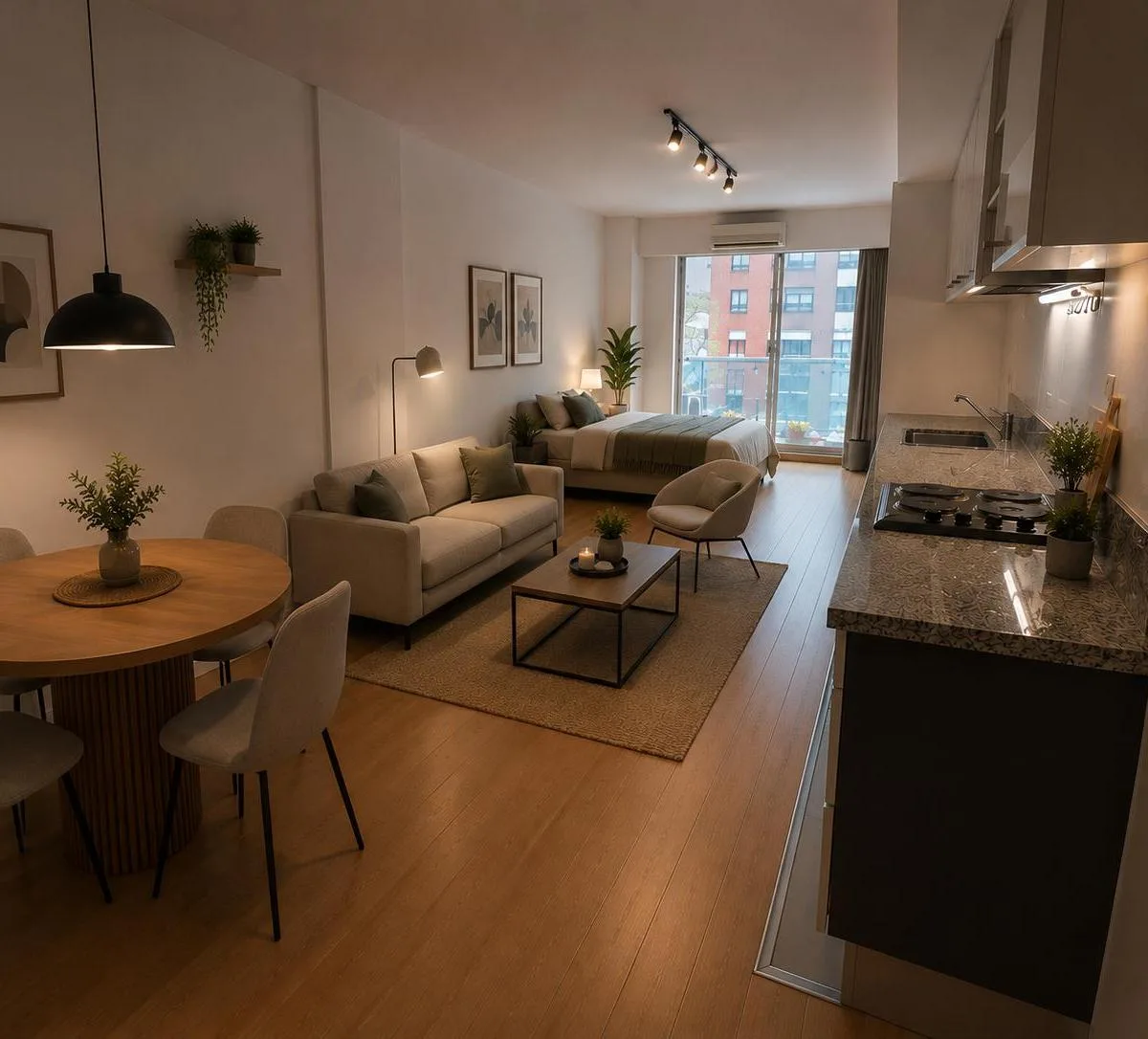 Monoambiente con balcón en Belgrano