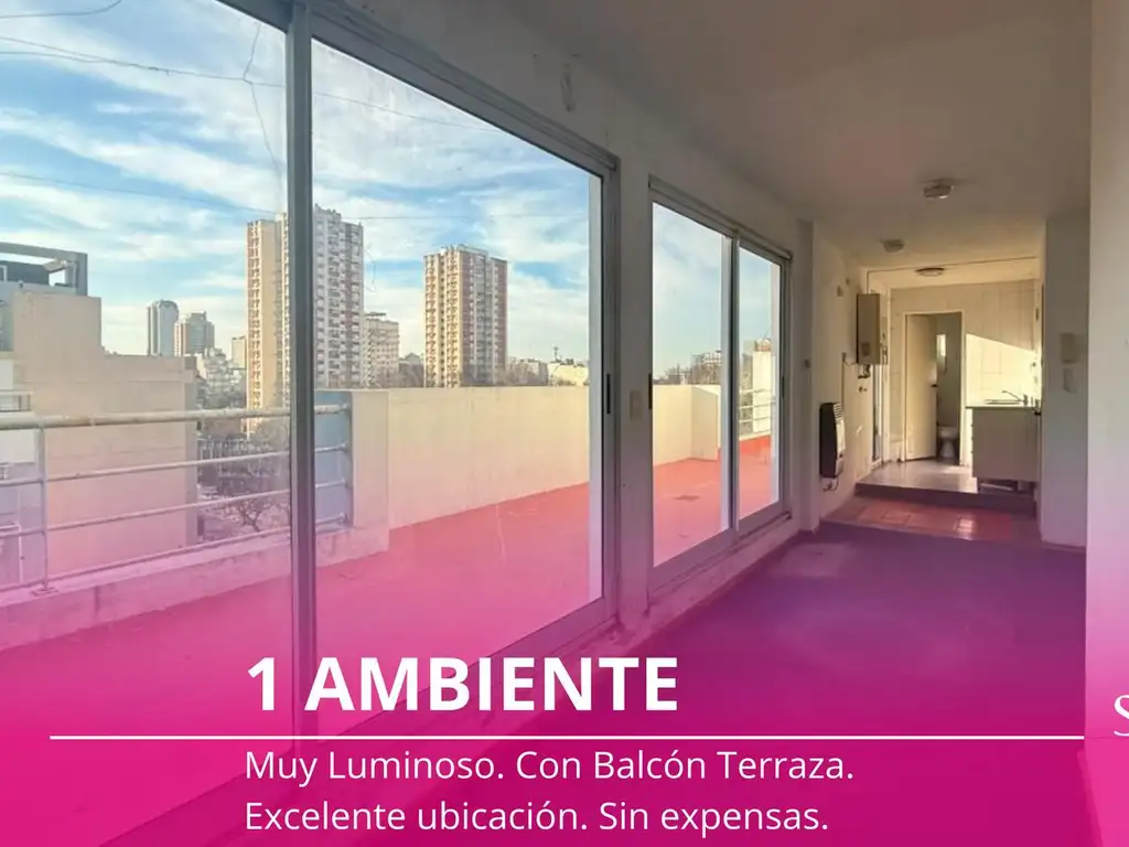 Departamento 1 ambiente con balcón