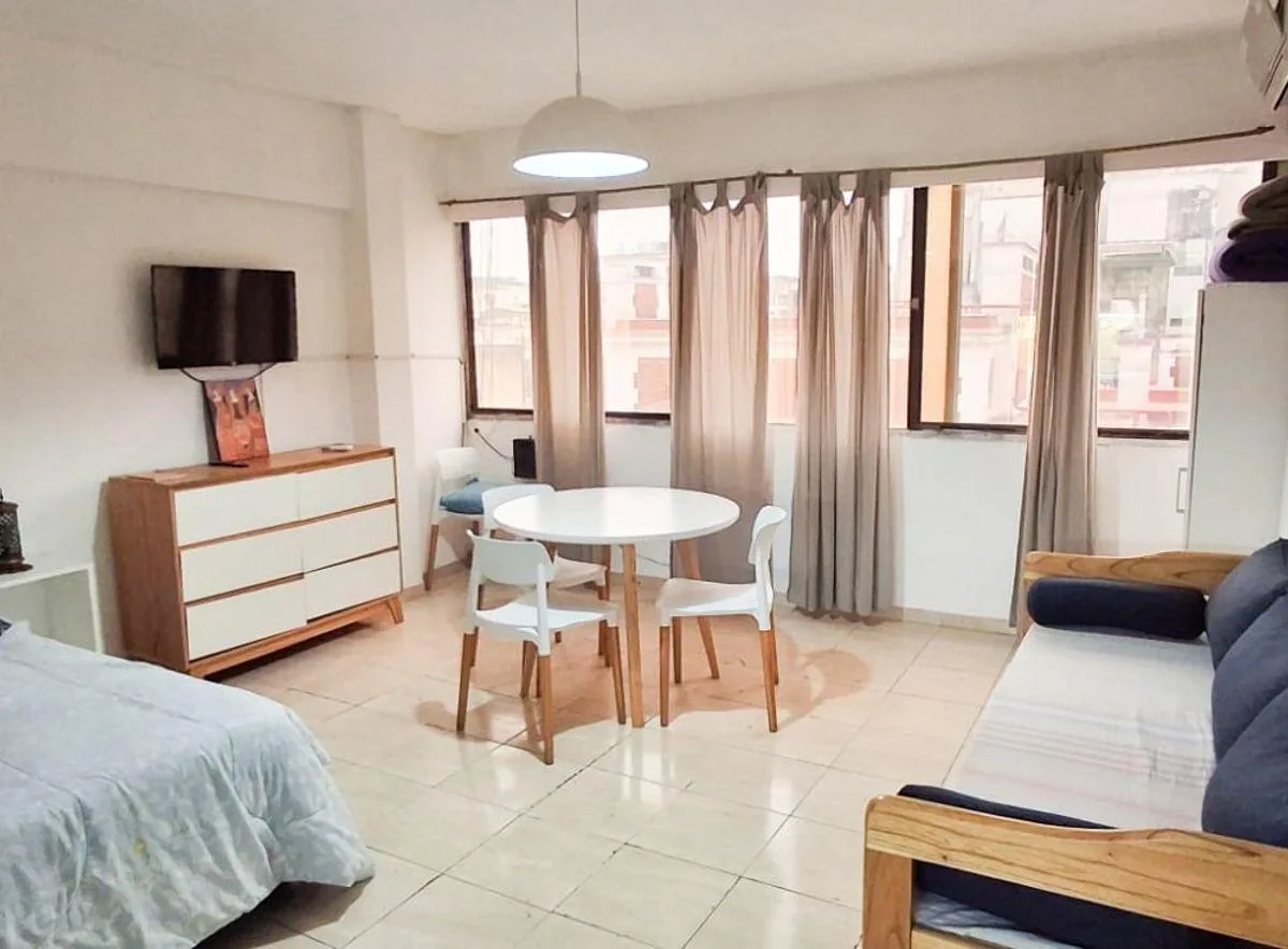 North-facing studio with A/C