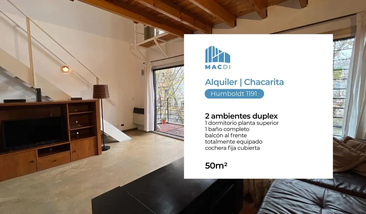 Dúplex amoblado con balcón
