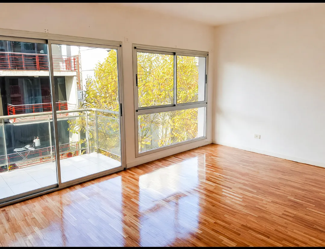 Monoambiente con balcón y amenities