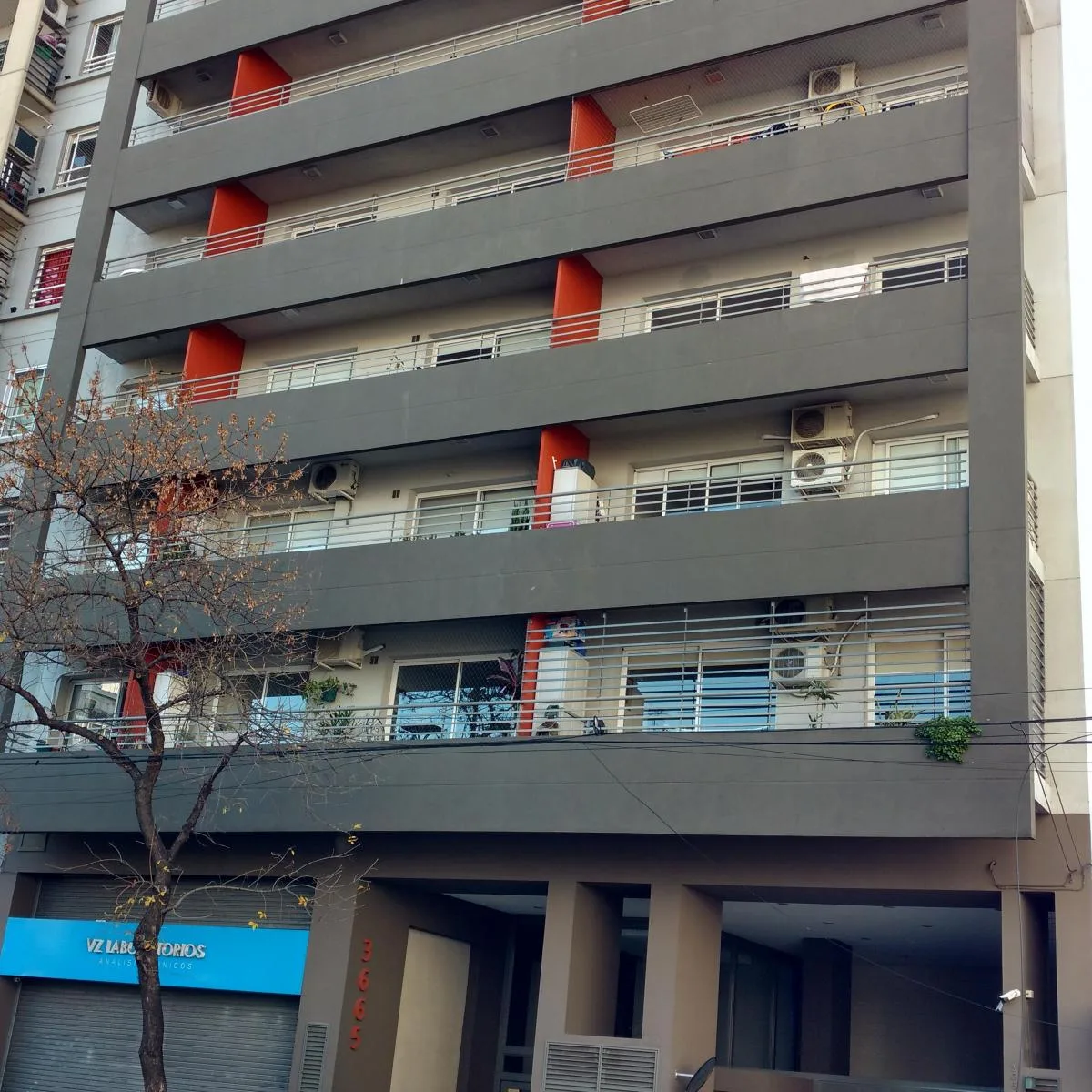 Apartment with balcony and pool