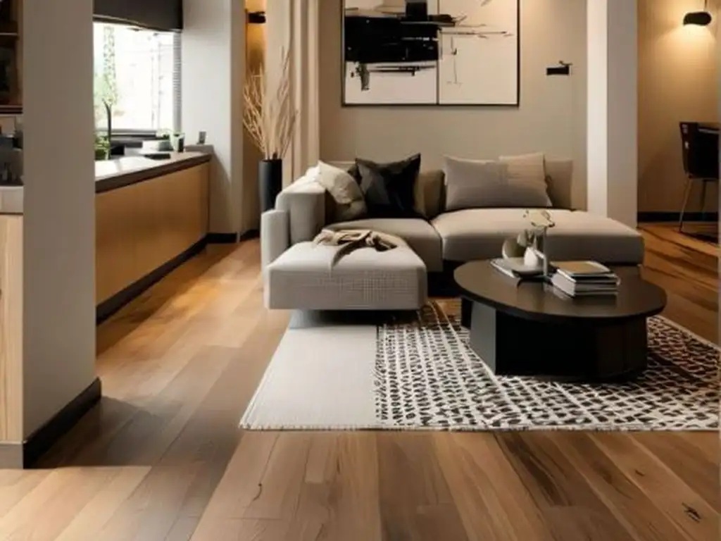 Loft con entrepiso y balcón