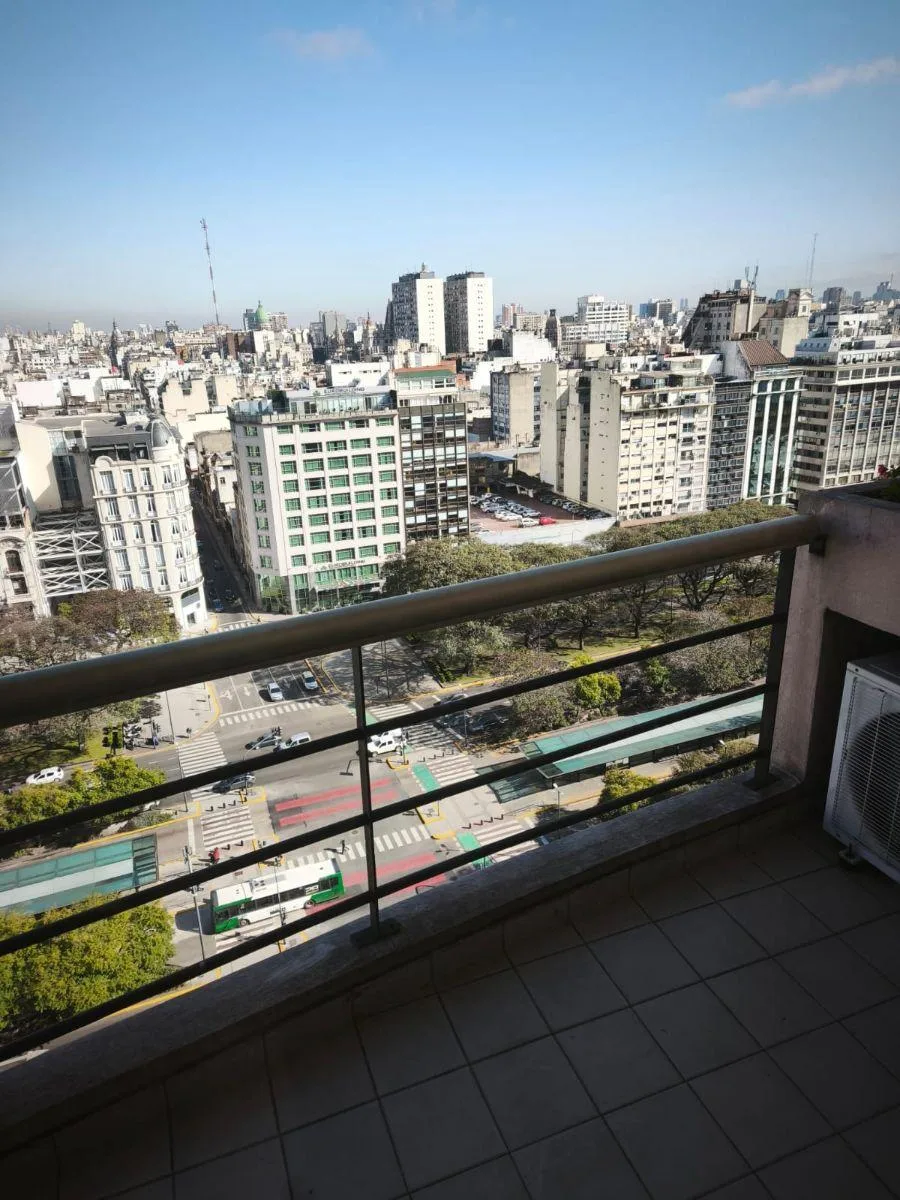 Alquiler Dos Ambientes Amueblado y Equipado Piso Alto Al Frente Vista Abierta