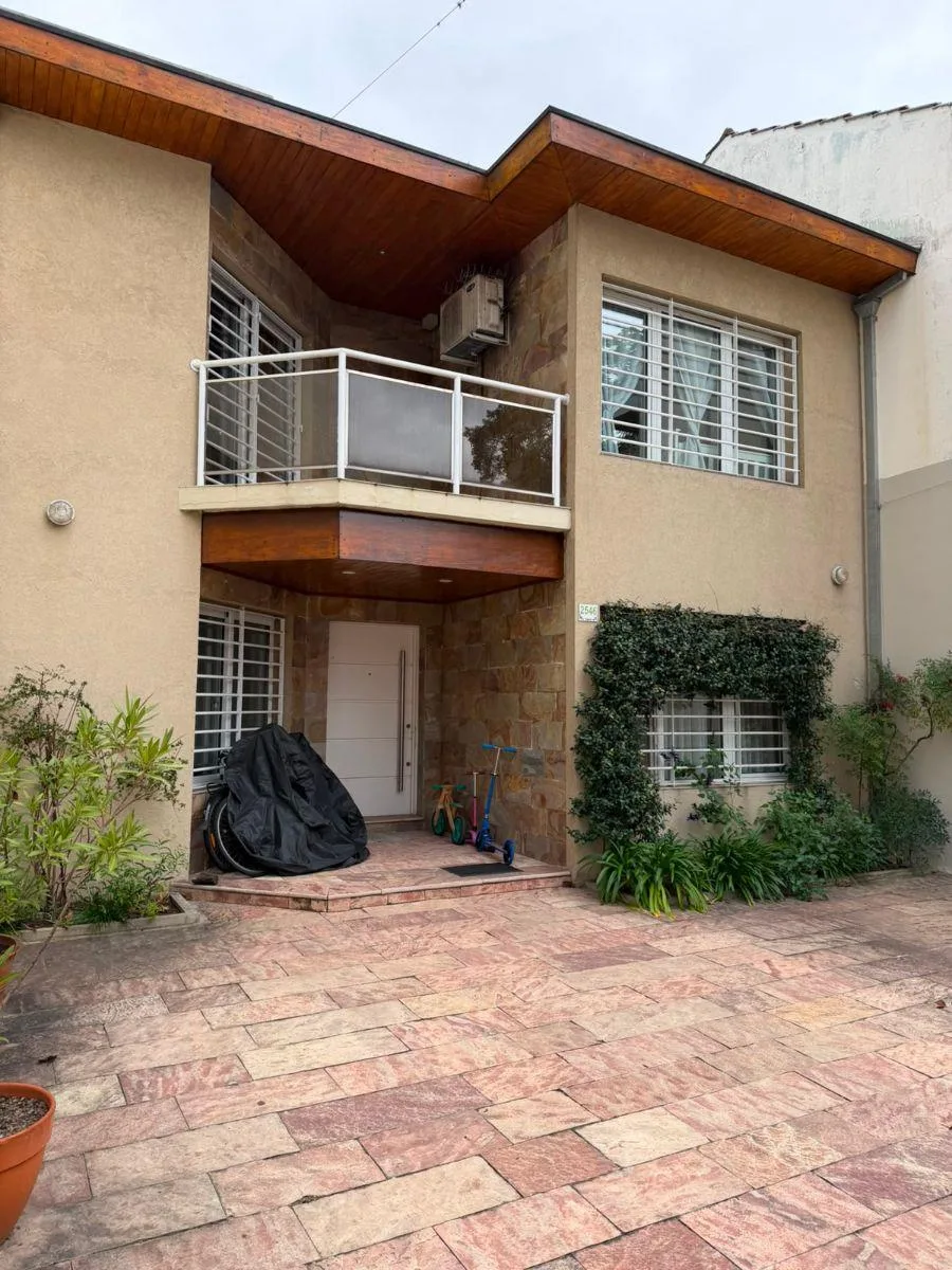House with garden and grill
