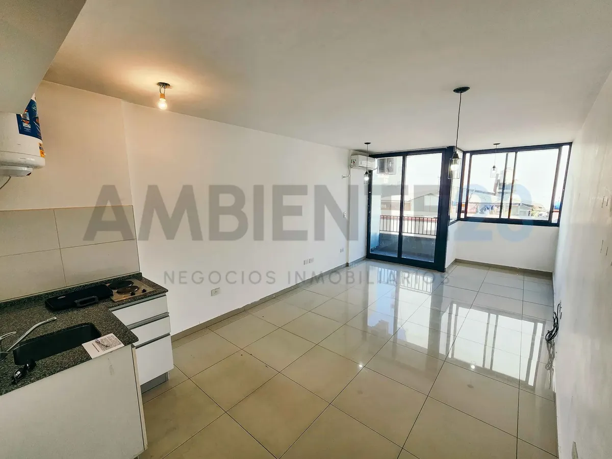 Studio with long balcony