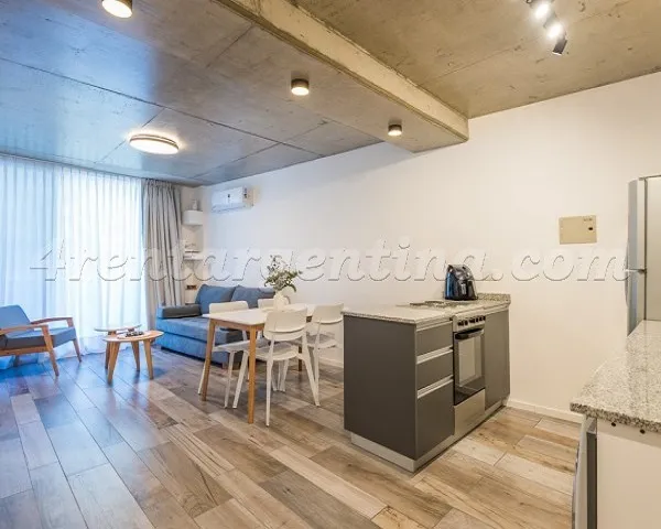 Departamento amoblado con balcón
