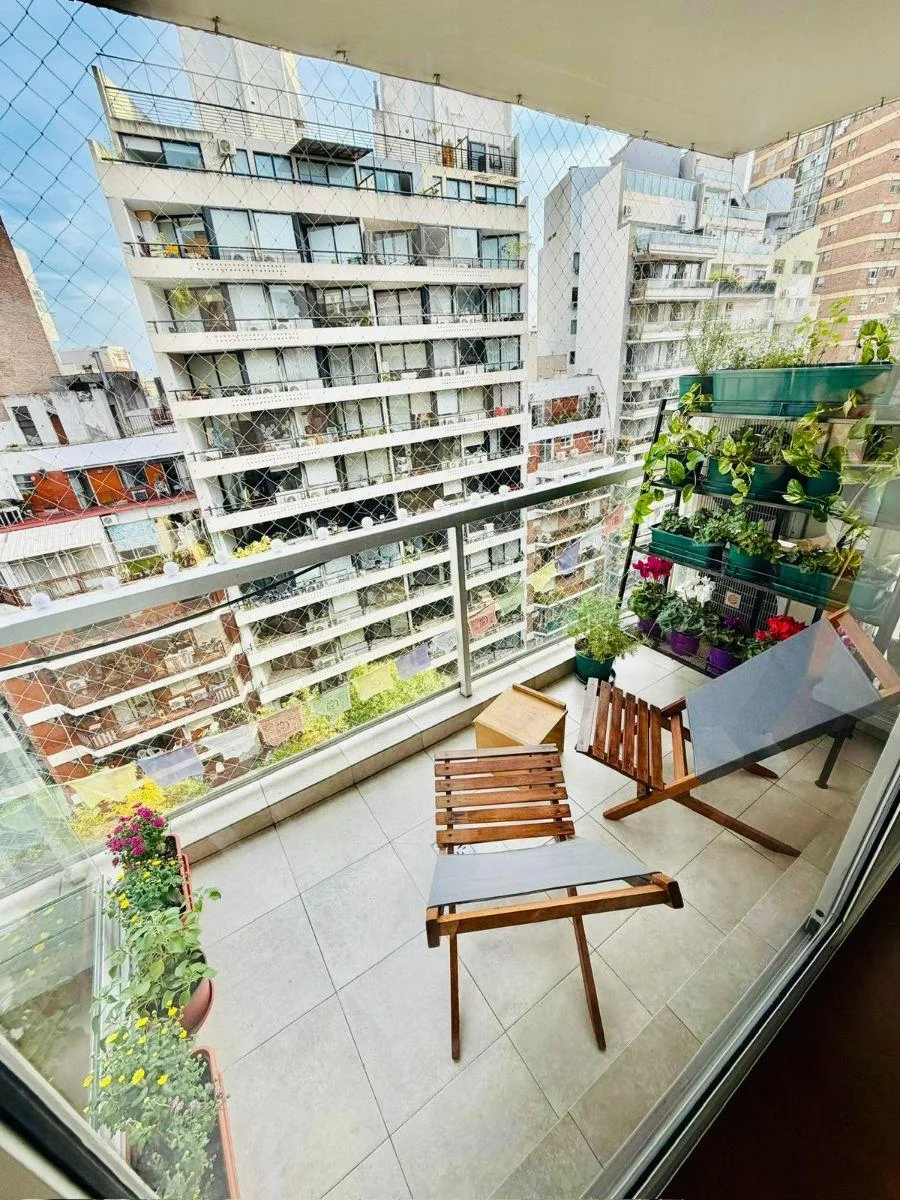2 ambientes amoblado con balcón