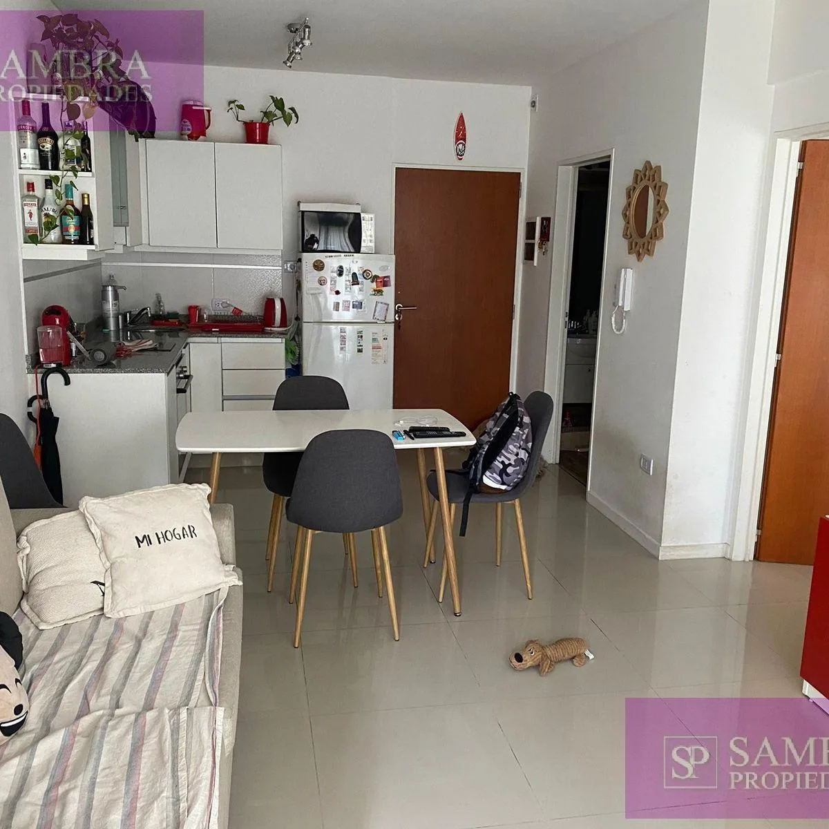 Departamento con balcón y amenities