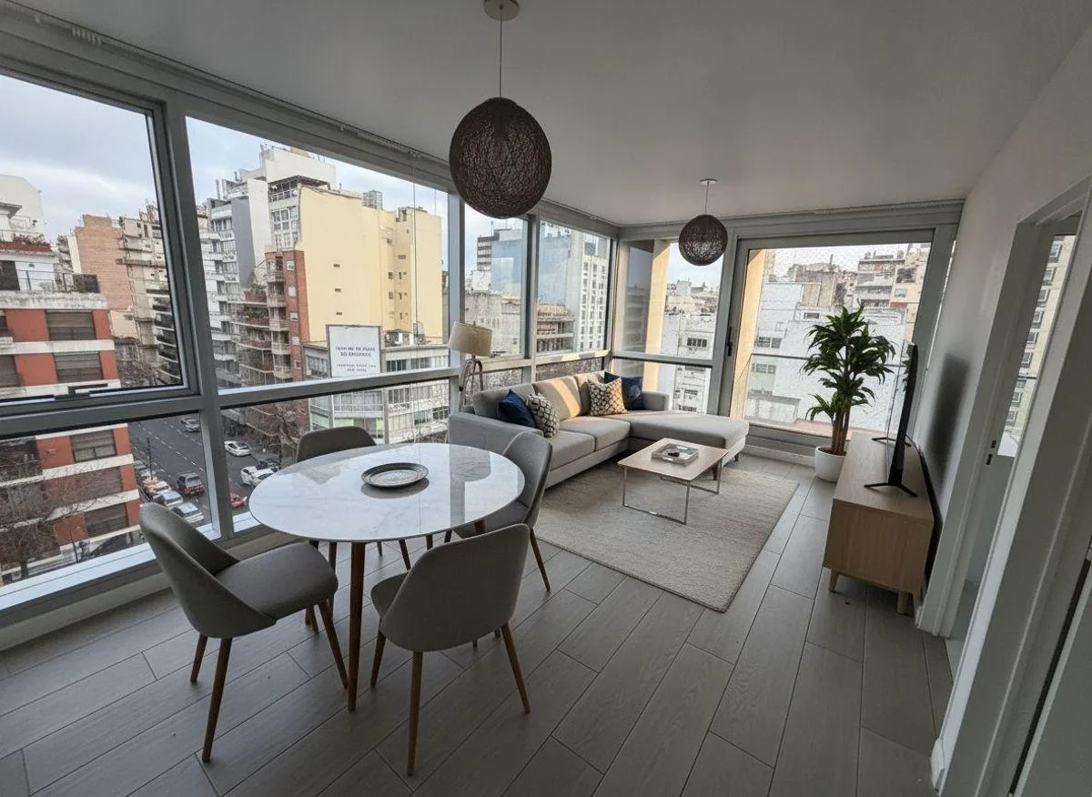 Alquiler Dpto 2 Amb Piso Alto con Balcón, Full Amenities y Seguridad