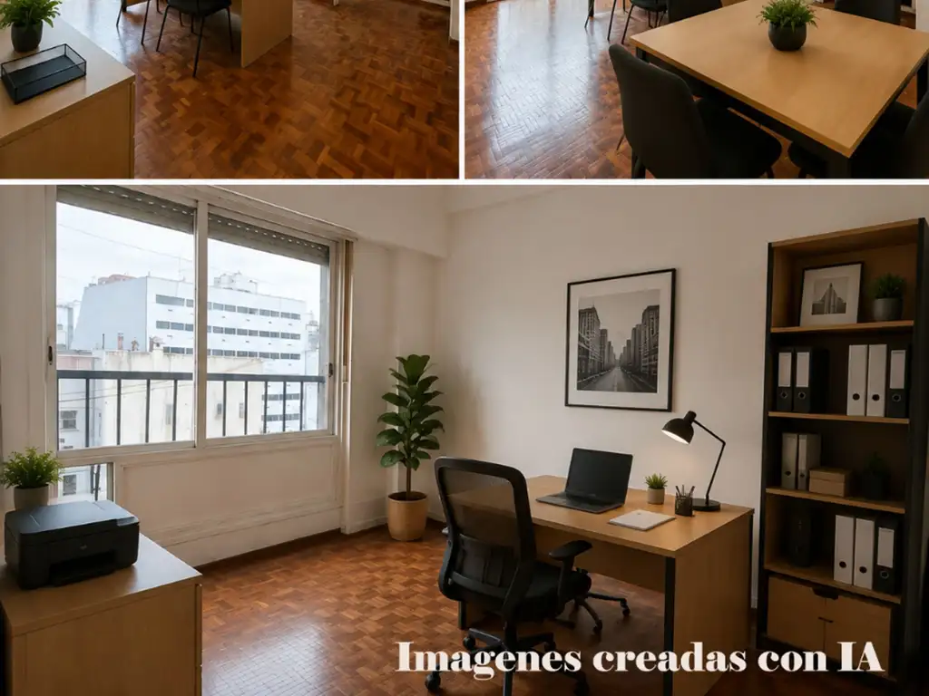 Departamento 2 ambientes con balcón francés