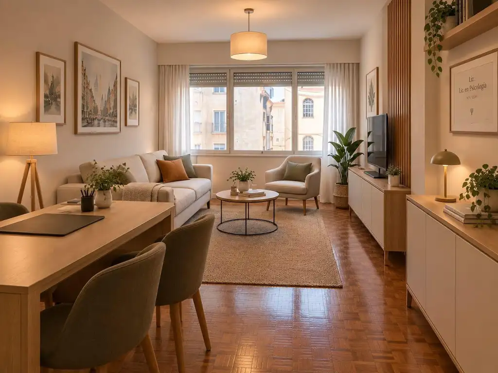 Studio with radiant floor heat