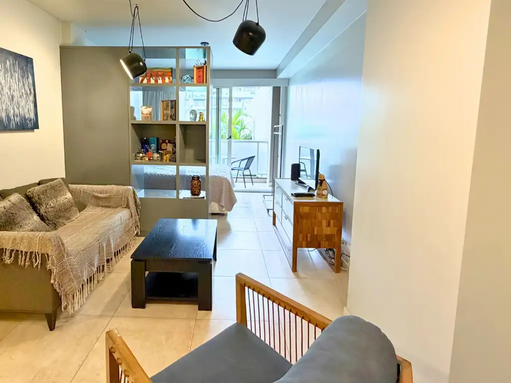 Studio with balcony and pool