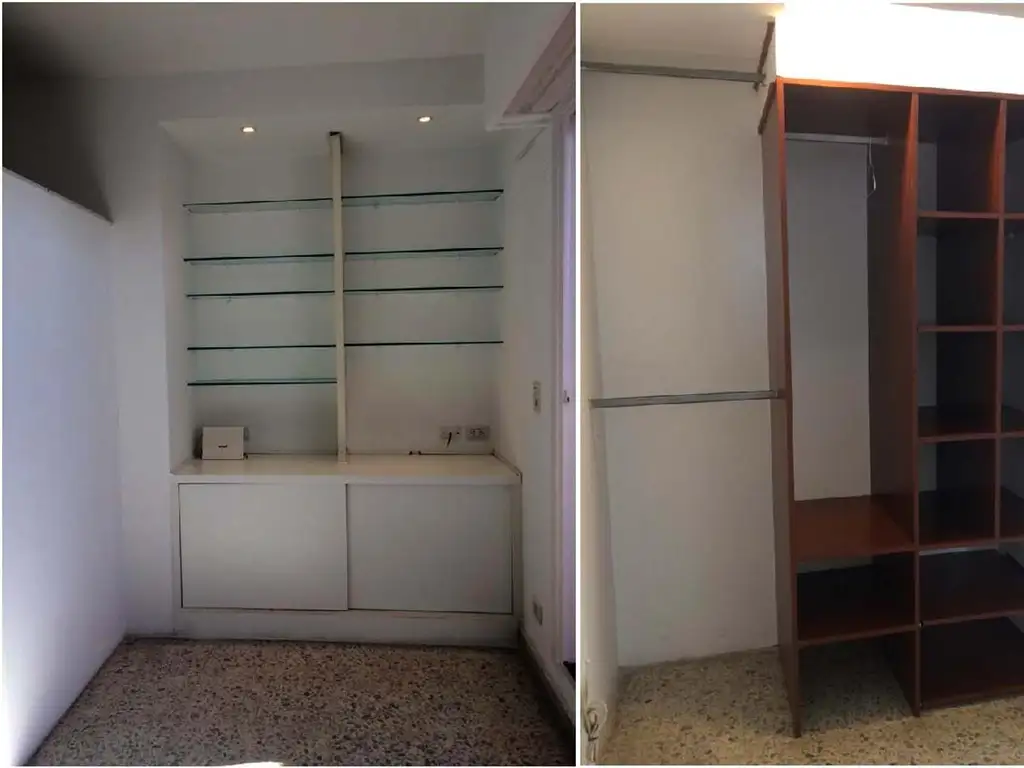 Monoambiente con terraza común