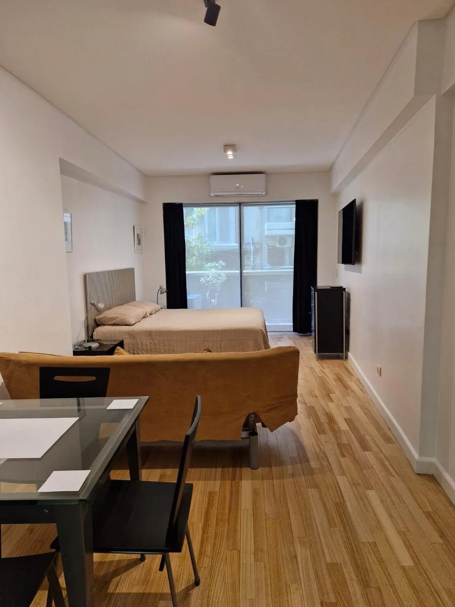 Studio with balcony and amenities